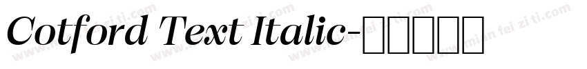 Cotford Text Italic字体转换